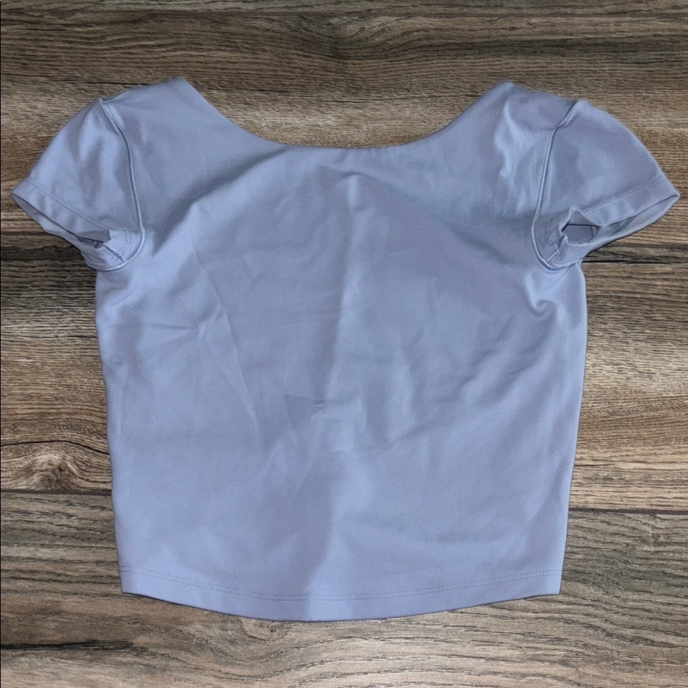 Offline By Aerie Backless Blue Fitted Crop Blouse
